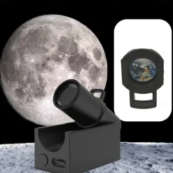 Earth Moon Projection Lamp Star Projector Planet Projector Background Atmosphere Led Night Light for Kids Bedroom Wall Decoration