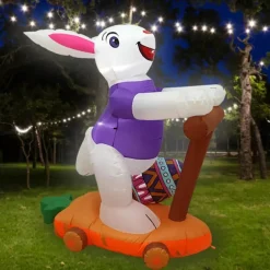 Easter Bunny Inflatable Outdoor Decoration Halloween Decor
