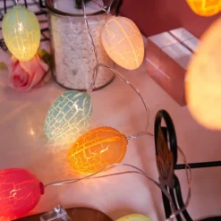 Easter Egg String Lights LED Fairy Light 1.5m 10LEDs Cracked Egg Garland Light Battery Powered Christmas Family Party Holiday Decoration