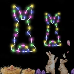 Easter Light Window Cabinet Hanging Light Design Suction Cup Light Battery Powered Easter Birthday Party Kids Room Home Decor