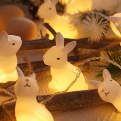 Easter Rabbit Fairy String Lights 1.5m 10Leds Battery Operated Holiday Garden Party Easter Decoration Lamp
