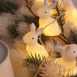 Easter Rabbit Fairy String Lights 1.5m 10Leds Battery Operated Holiday Garden Party Easter Decoration Lamp