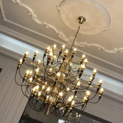 Ecolight 95 cm Pendant Light Creative Candle Style Chandelier Metal Candle-style Classic Office, Shops / Cafes Electroplated Artistic Chic Modern 110-120V 220-240V