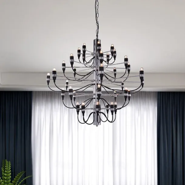 Ecolight 95 cm Pendant Light Creative Candle Style Chandelier Metal Candle-style Classic Office, Shops / Cafes Electroplated Artistic Chic Modern 110-120V 220-240V