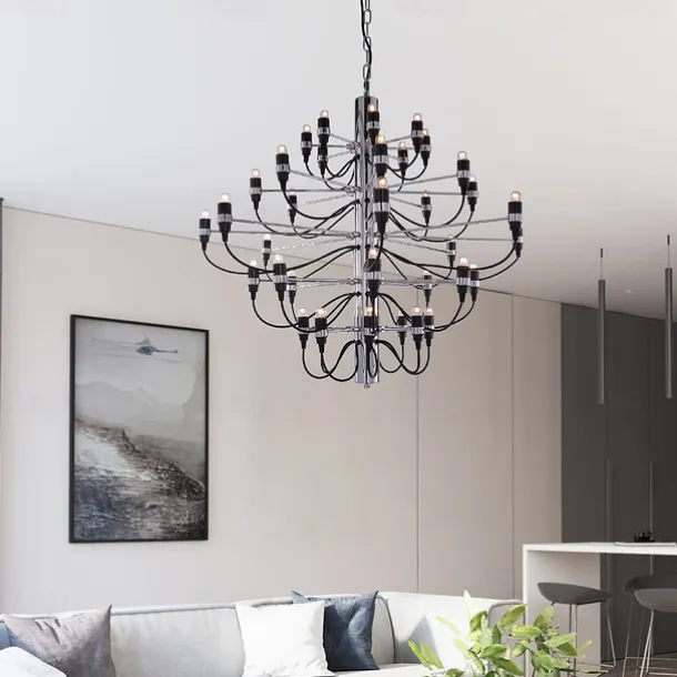 Ecolight 95 cm Pendant Light Creative Candle Style Chandelier Metal Candle-style Classic Office, Shops / Cafes Electroplated Artistic Chic Modern 110-120V 220-240V