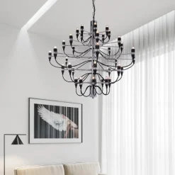 Ecolight 95 cm Pendant Light Creative Candle Style Chandelier Metal Candle-style Classic Office, Shops / Cafes Electroplated Artistic Chic Modern 110-120V 220-240V