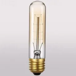 Edison Light Bulbs E26 40W T10 Tubular Vintage Edison Incandescent Dimmable Decorative Candelabra Chandelier Nightlight Amber Warm 220-240V