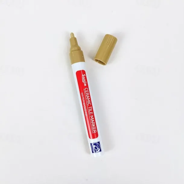 Effortlessly Repair and Refresh Your Tiles with this White Waterproof Grout Pen!