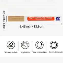 Effortlessly Repair and Refresh Your Tiles with this White Waterproof Grout Pen!