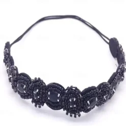Elastic Beaded Headbands Beads Crystal Rhinestone for Women amp Girls