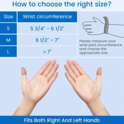 Elastic Thumb Wrist Support Brace for Men Women (Pack of 2) Waterproof Compression Sleeve for Arthritis Pain Tendonitis Sports Splint Liner