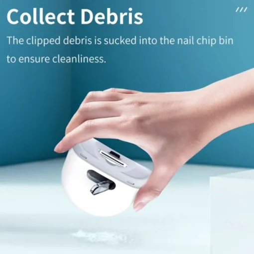 Electric Automatic Nail Clippers for Adults Baby Pedicure Finger Toe Scissors Nail Debris Container Anti-Splash Manicure Electric