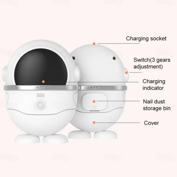 Electric Automatic Nail Clipper Robot Smart Trimmer Cutter Scissors Anti-Splash Baby Care Manicure For Kid Elder Aldult