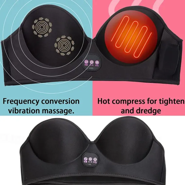 Electric Breast Massage Bra Infrared Heating Chest Enlargement Stimulator Enhancer Massager The Circulation Relieve Breasts