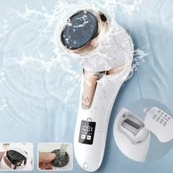 Electric Callus Remover For Feet With Dander Vacuum Cleaner Rechargeable Foot Callus Remover Pedicure Tools Foot File Professional Foot Care Kit Dead Skin Remover With 3 Heads & 2 Speed LCD Display