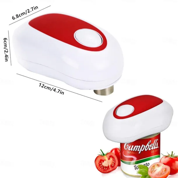 Electric Can Opener - Automatic One-Touch Tin & Jar Opener with Smooth Edges, High-Power Kitchen Tool