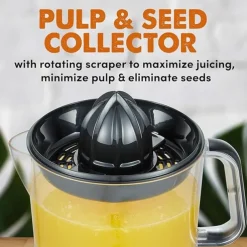 Electric Citrus Juicer Compact Large Volume Pulp Control Oranges Lemons Limes Grapefruits with Easy Pour Spout