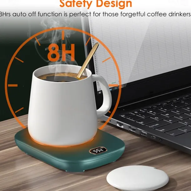 Electric Coffee Mug Heater for Desk Auto Shut off USB Tea Milk Beverage Cup Heater Heating Plate for Office Home 3 Temperature Setting