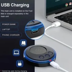 Electric EMS Foot Massager, Pad Remote Controlable & Rechargeable Pain Relief Relaxation Foot Acupoint Massage Pad Muscle Stimulation Improve Blood Circulation Gifts For Home Office Holiday