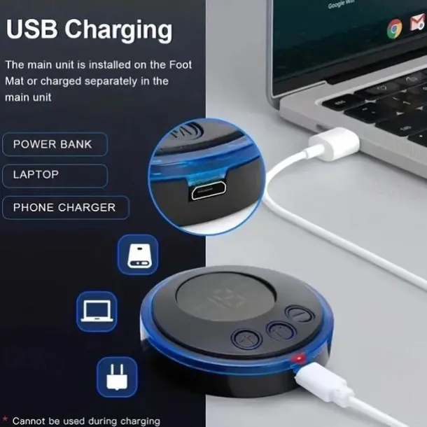 Electric EMS Foot Massager, Pad Remote Controlable & Rechargeable Pain Relief Relaxation Foot Acupoint Massage Pad Muscle Stimulation Improve Blood Circulation Gifts For Home Office Holiday