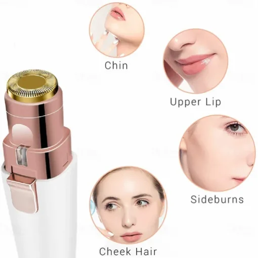 Electric Eyebrow Trimmer, Female-Specific Painless Razor, USB Rechargeable Mini Eyebrow Razor, Portable Epilator, Facial Epilator, Built-In LED Light And 2 Head Eyebrow Razors