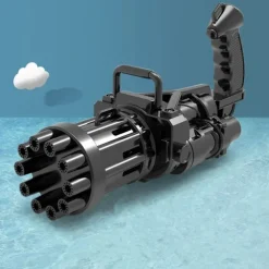 Electric Gatling Bubble Machine Automatic Blower Soap Water Maker Gun for Children Summer Beach Outdoor Kids Toys