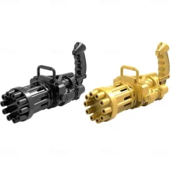 Electric Gatling Bubble Machine Automatic Blower Soap Water Maker Gun for Children Summer Beach Outdoor Kids Toys