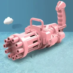 Electric Gatling Bubble Machine Automatic Blower Soap Water Maker Gun for Children Summer Beach Outdoor Kids Toys
