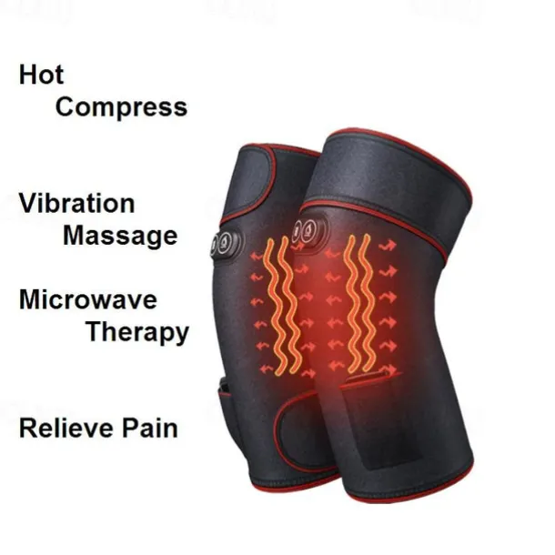 Electric Heating Knee Pad Massage Leg Musle Bone Pain Relief Vibration Massager Physiotherapy Instrument Rehabilitation