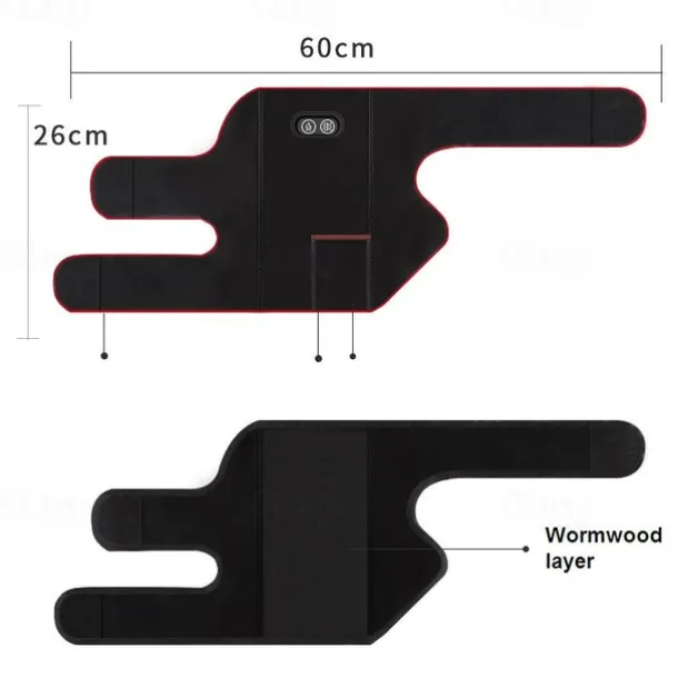 Electric Heating Knee Pad Massage Leg Musle Bone Pain Relief Vibration Massager Physiotherapy Instrument Rehabilitation