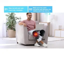 Electric Heating Knee Pad Massage Leg Musle Bone Pain Relief Vibration Massager Physiotherapy Instrument Rehabilitation