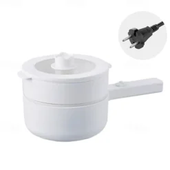 Electric Hot Pot Electric Cooking Pot Handle Auto Cut Off Portable Travel Cooker Portable Steamer