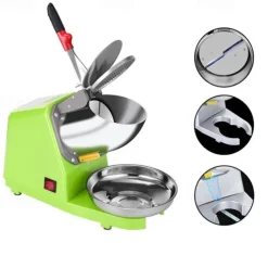 Electric Ice Crusher Crushed Ice Machine Snow Cone Maker with Stainless Steel Bowl Ice Shaver for Ice Cream, Cocktails, Cold Juice and Smoothies