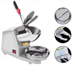 Electric Ice Crusher Crushed Ice Machine Snow Cone Maker with Stainless Steel Bowl Ice Shaver for Ice Cream, Cocktails, Cold Juice and Smoothies
