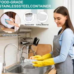 Electric Lunch Box Food Heater 80W Heated Lunch Box Portable Food Warmer Lunch Box with Removable 304 Stainless Steel Container