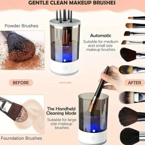 Electric Makeup Brush Cleaner Makeup Brush Cleaner Machine Makeup Cleaner Brush Cleaner Fit for All Size Makeup Brush
