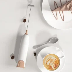 Electric Milk Frother Kitchen Drink Foamer Whisk Mixer Stirrer Coffee Cappuccino Creamer Whisk Frothy Blend Whisker Egg Beater, Without Battery