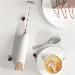 Electric Milk Frother Kitchen Drink Foamer Whisk Mixer Stirrer Coffee Cappuccino Creamer Whisk Frothy Blend Whisker Egg Beater, Without Battery