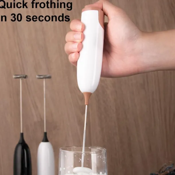 Electric Milk Frother Kitchen Drink Foamer Whisk Mixer Stirrer Coffee Cappuccino Creamer Whisk Frothy Blend Whisker Egg Beater, Without Battery