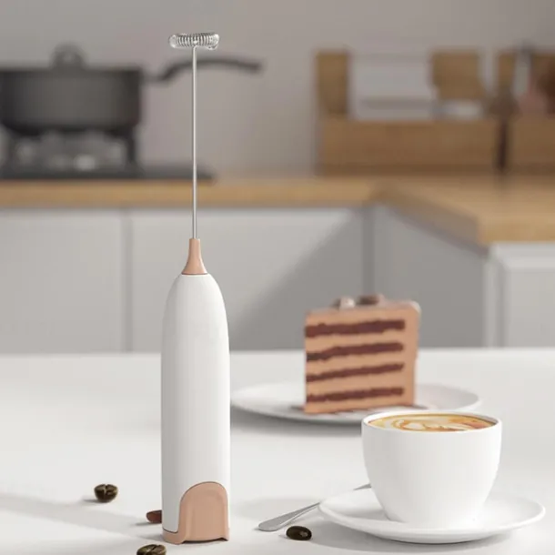Electric Milk Frother Kitchen Drink Foamer Whisk Mixer Stirrer Coffee Cappuccino Creamer Whisk Frothy Blend Whisker Egg Beater, Without Battery