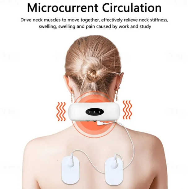 Electric Neck Massager & Pulse Back 6 Modes Power Control Far Infrared Heating Pain Relief Tool Health Care Relaxation Machine