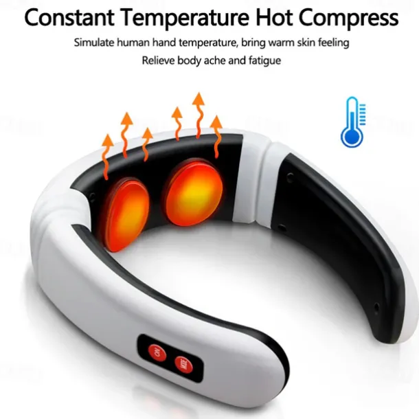 Electric Neck Massager & Pulse Back 6 Modes Power Control Far Infrared Heating Pain Relief Tool Health Care Relaxation Machine
