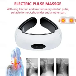 Electric Neck Massager & Pulse Back 6 Modes Power Control Far Infrared Heating Pain Relief Tool Health Care Relaxation Machine
