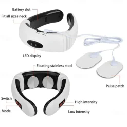 Electric Neck Massager & Pulse Back 6 Modes Power Control Far Infrared Heating Pain Relief Tool Health Care Relaxation Machine