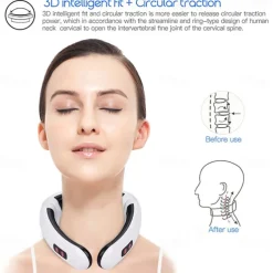 Electric Neck Massager & Pulse Back 6 Modes Power Control Far Infrared Heating Pain Relief Tool Health Care Relaxation Machine