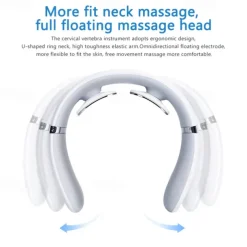 Electric Neck Massager Intelligent Pulse Massager Control Far Infrared Heating Pain Relief Health Care Physiotherapy Relaxation