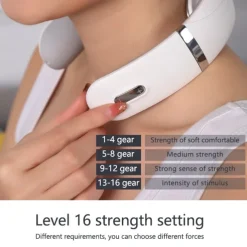 Electric Neck Massager Intelligent Pulse Massager Control Far Infrared Heating Pain Relief Health Care Physiotherapy Relaxation