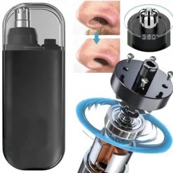 Electric Nose Hair Shaving Tool Professional Nose Trimmer Dual-Edge Blades USB Charging for Face Care
