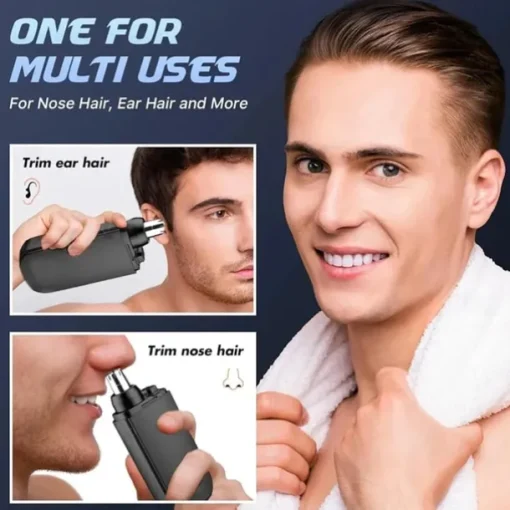Electric Nose Hair Shaving Tool Professional Nose Trimmer Dual-Edge Blades USB Charging for Face Care