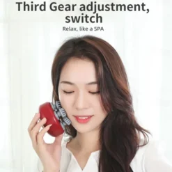 Electric Scalp Massager With Red Light and Vibration Heated Handheld Head Massager For Hair Growth Stress Relief Body Massage